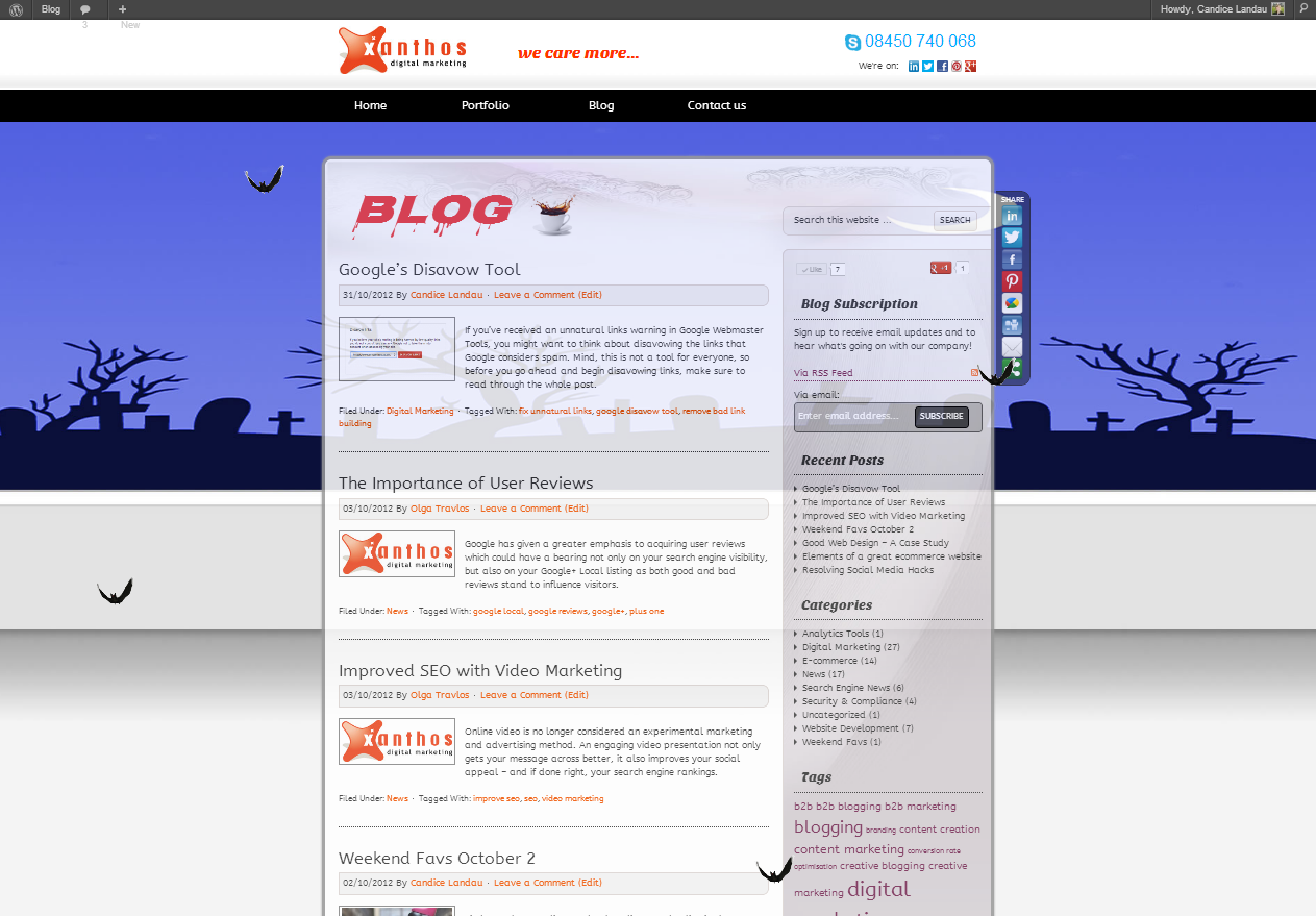 Xanthos Blog Halloween Theme Xanthos Blog Halloween Theme