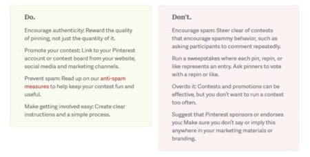 Pinterest Competition Guidelines