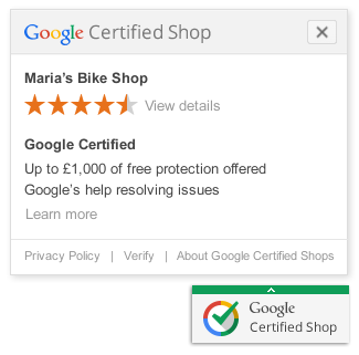Google Certified Shop Badge example