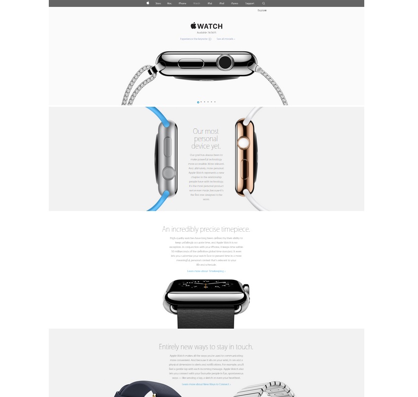 Web Design Trends 2015 Apple Scrolling