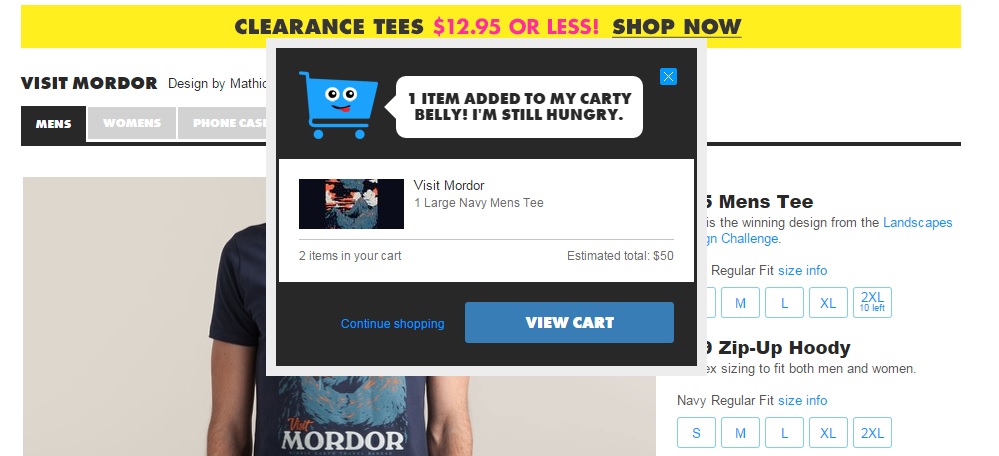 Micro UX Web Design Trend Threadless