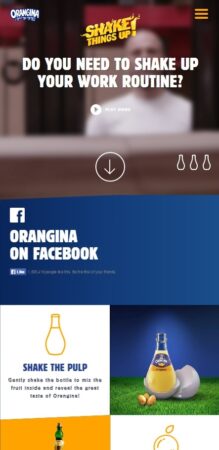 Orangina Mobile Responsive Design