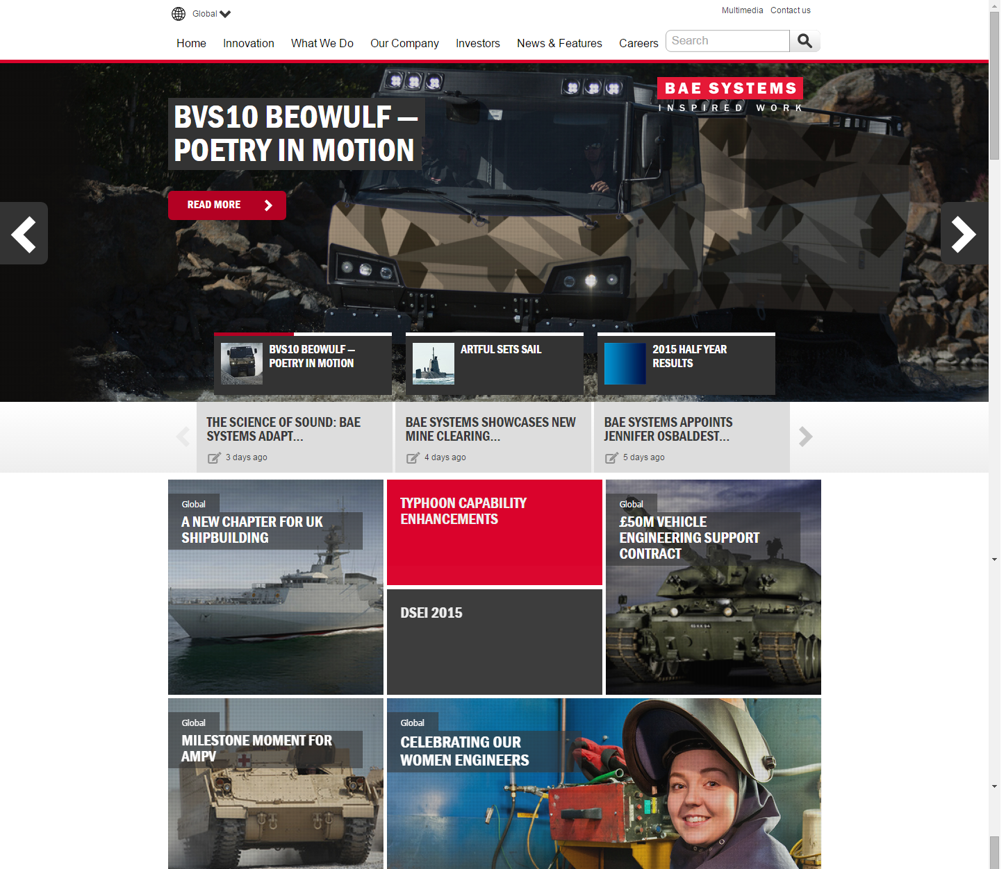 BAE Systems Engineering Web Design