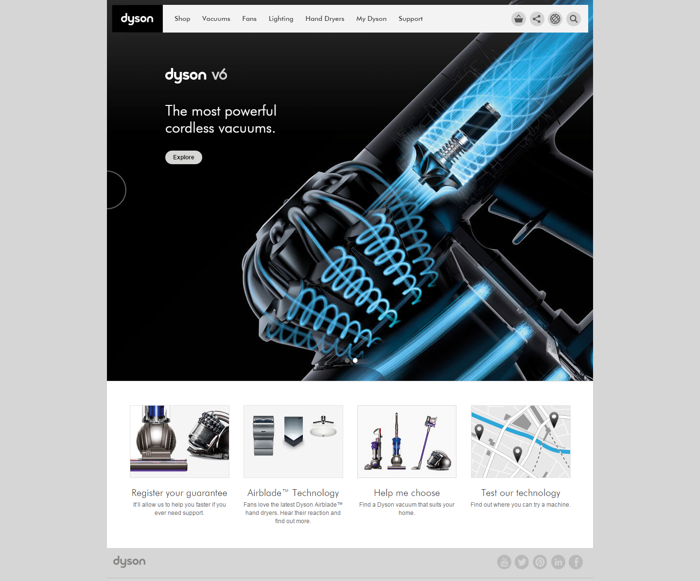 Dyson Engineering Web Design Example