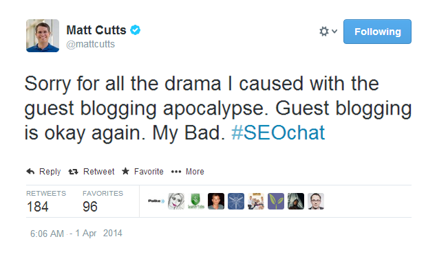 Matt Cutts SEO Guest Blogging