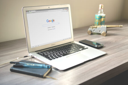 SEO Small Business Google Laptop