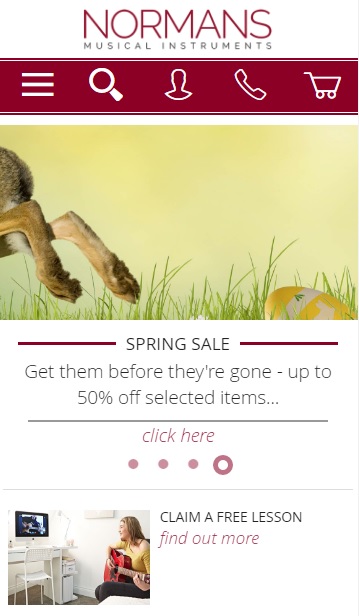 Xanthos responsive web design mobile for Normans