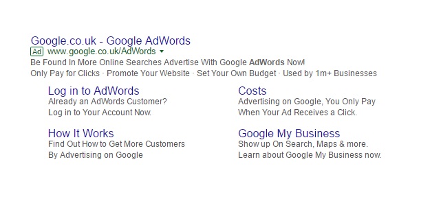 AdWords PPC Screenshot