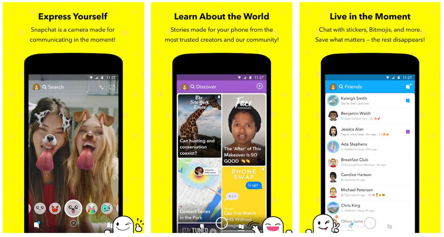 snapchat youth user base vs facebook