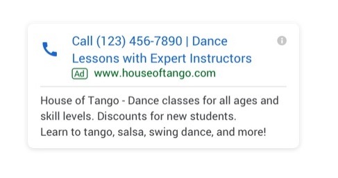 Call Only Google Ad Extension 1