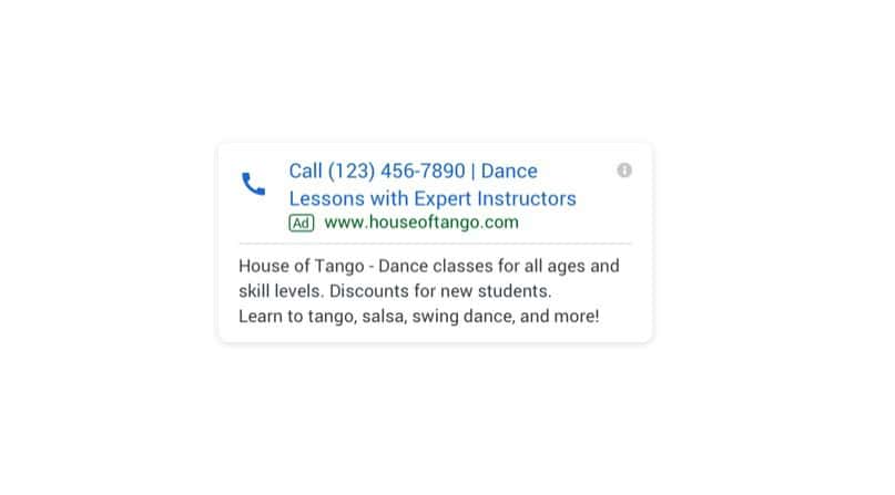Call Only Google Ad Extension